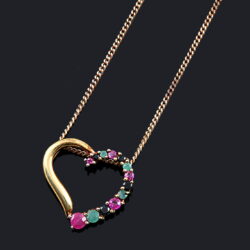 Kunstauktion Engel Koblenz Auktion 180 Herzanhänger mit Kette